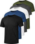 Kinglaman 1/5 Pack Mesh Workout Shirts for Men Dry